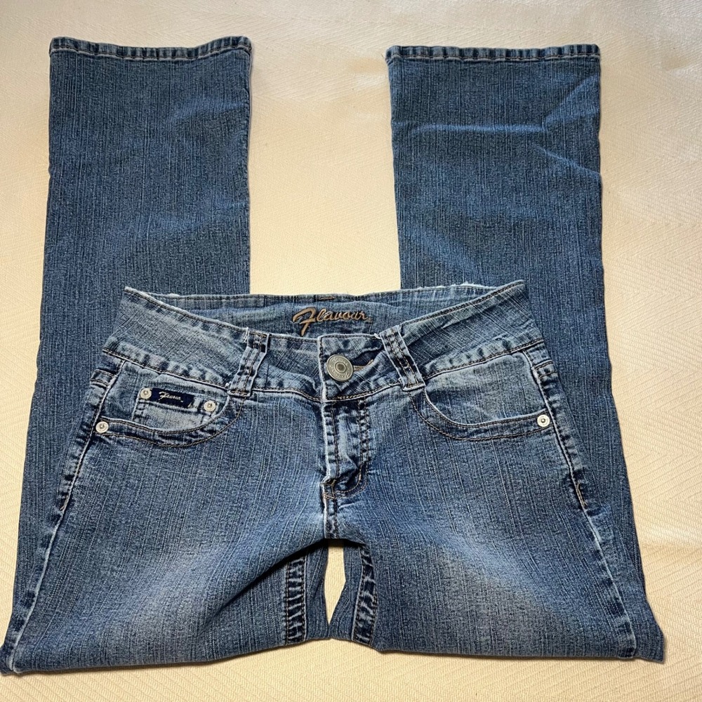 Flavour by Bubblegum Vintage Y2K Low Rise Bootcut Jeans Blue Size 4P